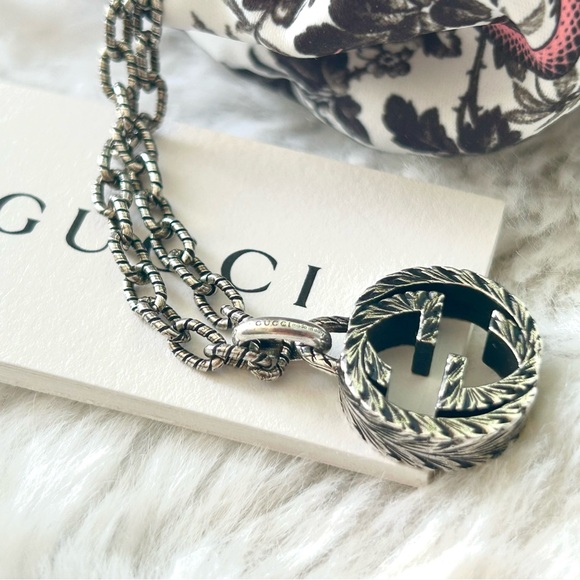 BRAND NEW Authentic GUCCI Interlocking G pendant necklace - Picture 3 of 12
